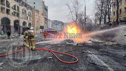 Rosyjski atak rakietowy na Kijów