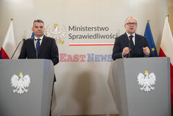 Konferencja prasowa Ministerstwa Sprawiedliwości ws. Marcina Romanowskiego