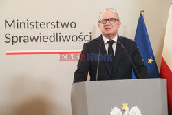 Konferencja prasowa Ministerstwa Sprawiedliwości ws. Marcina Romanowskiego