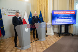 Konferencja prasowa Ministerstwa Sprawiedliwości ws. Marcina Romanowskiego