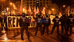 Prawicowa demonstracja przeciw przemocy i obcokrajowcom w Magdeburgu