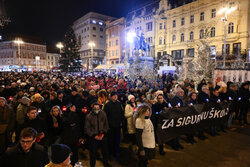 Marsz "Spacer po bezpieczną szkołę" w Zagrzebiu