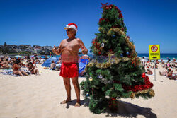 Boże Narodzenie na Bondi Beach w Australii