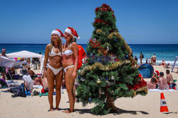 Boże Narodzenie na Bondi Beach w Australii