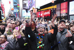 Test konfetti przed Sylwestrem na Times Square