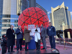 Test noworocznej kuli na Times Square