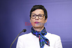 Konferencja prasowa ministra Sikorskiego i Komisarz UE ds. Rozszerzenia Marty Kos