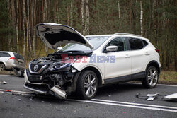 Wypadek na DK32 koło Zielonej Góry