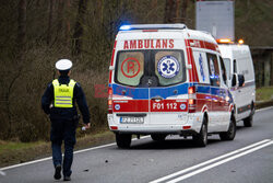 Wypadek na DK32 koło Zielonej Góry