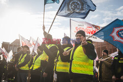 Protest służb mundurowych w Gdańsku