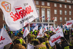 Protest służb mundurowych w Gdańsku