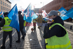 Protest służb mundurowych w Gdańsku