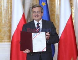 Prezydent Bronisław Komorowski odbiera nominację