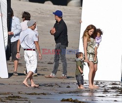 Jennifer Lopez i Marc Anthony mają sesję na plaży