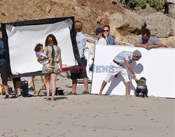 Jennifer Lopez i Marc Anthony mają sesję na plaży