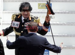 Muammar Kadafi z najważniejszymi politykami