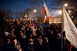 Manifestacja przed domem Wojciecha Jaruzelskiego