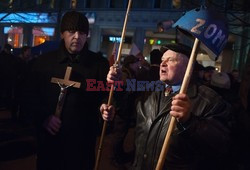 Manifestacja przed domem Wojciecha Jaruzelskiego