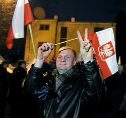 Manifestacja przed domem Wojciecha Jaruzelskiego