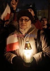 Manifestacja przed domem Wojciecha Jaruzelskiego