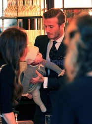 David i Victoria Beckham z córką w Nowym Jorku