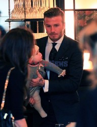 David and Victoria Beckahm with daughter in New York