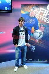 Lionel Messi launching a new video game 