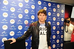 Lionel Messi launching a new video game 