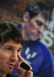 Lionel Messi launching a new video game 