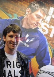 Lionel Messi launching a new video game 