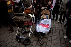 Protest związkowców i rodziców ws cięć na edukację w Krakowie