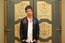 Noel Gallagher poses during a photo session at a hotel in Mexico City