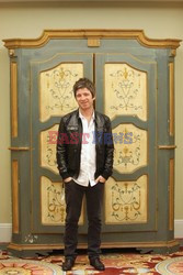 Noel Gallagher poses during a photo session at a hotel in Mexico City